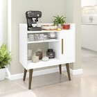 Aparador 1 Porta Vintage Retrô Café Ii  Branco