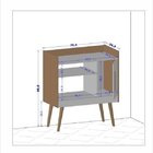 Aparador 1 Porta Vintage Retrô Café Ii  Preto Fosco