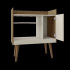 Aparador 1 Porta Vintage Retrô Café Ii Cinamomo/off-white