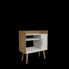 Aparador 1 Porta Vintage Retrô Café Ii Cinamomo/off-white