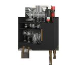 Aparador 1 Porta Vintage Retrô Café Ii Preto Fosco