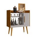 Aparador 1 Porta Vintage Retrô Café Naturalle/off-white