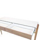 Aparador 2 Gavetas 160cm Com Brisa Pés Em Madeira Maciça Bran