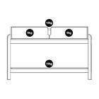 Aparador 2 Gavetas 50524 130cm Dcasa