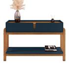 Aparador 2 Gavetas Ajax Azul Cobalto/cedro