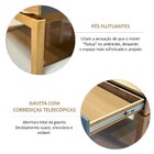 Aparador 2 Gavetas Em Mdf E Madeira Maciça Linha Barcelona Ta