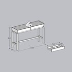 Aparador 2 Gavetas Em Mdf E Madeira Maciça Linha Barcelona Ta