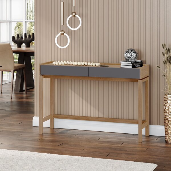 Aparador 2 Gavetas Em Mdf E Madeira Maciça Linha Barcelona Ta