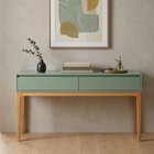 Aparador 2 Gavetas Em Mdf E Pés Em Madeira Maciça Bento Yesca