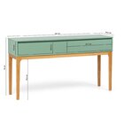 Aparador 2 Gavetas Em Mdf E Pés Em Madeira Maciça Bento Yesca