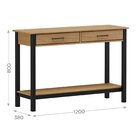 Aparador 2 Gavetas Madri Roble/preto