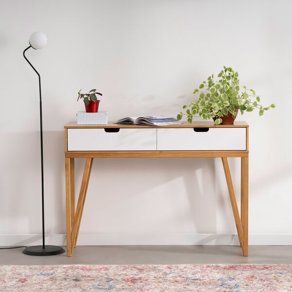 Aparador 2 Gavetas Nina Yescasa Amêndoa/branco