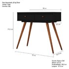 Aparador 2 Gavetas Retrô York  Preto