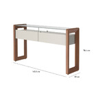 Aparador 2 Gavetas Tampo De Vidro Bristol Móveis Província