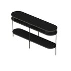 Aparador 2 Nichos Blum Gold Carmo Móveis Preto