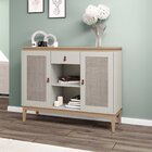 Aparador 2 Portas 1 Gaveta Trama 119,4x94x38,5 Cm Mel / Off W