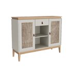 Aparador 2 Portas 1 Gaveta Trama 119,4x94x38,5 Cm Mel / Off W