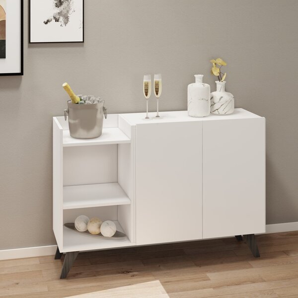 Aparador 2 Portas 2 Nichos 113cm Savannah  Branco