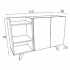 Aparador 2 Portas 2 Nichos 113cm Savannah  Branco