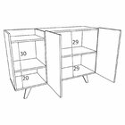 Aparador 2 Portas 2 Nichos 113cm Savannah Branco