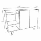 Aparador 2 Portas 2 Nichos 113cm Savannah Madeirado