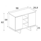 Aparador 2 Portas 3 Nichos 2 Prateleiras Br44  Branco