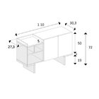 Aparador 2 Portas 3 Nichos Br47 Branco/madeirado