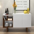 Aparador 2 Portas 3 Nichos Br47 Branco/madeirado