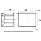 Aparador 2 Portas 3 Prateleiras 1 Nicho Br50  Preto/madeirado