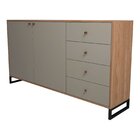 Aparador 2 Portas 4 Gavetas Scandinavian Movenord Itapuã/pero