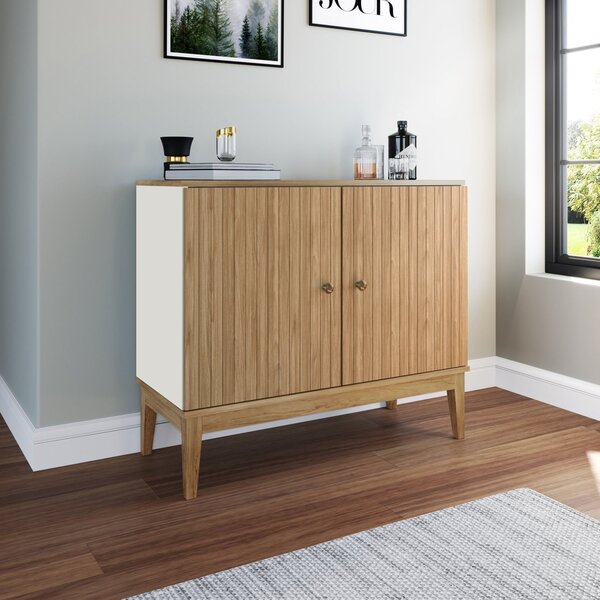 Aparador 2 Portas 900x770x385 Mm Mel / Off White