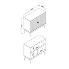 Aparador 2 Portas 90x77x38,5 Cm Mel / Petroleo