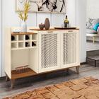 Aparador 2 Portas Com Adega Nature/off White Rafia