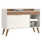 Aparador 2 Portas Demadero Nicioli Off White/cristal/corten