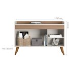 Aparador 2 Portas Demadero Nicioli Off White/cristal/corten