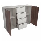 Aparador 2 Portas E 4 Gavetas Bruges Movenord Branco/carvalho