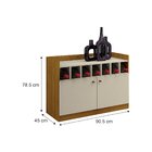 Aparador 2 Portas E Adega 7 Nichos Leifer Freijó Off