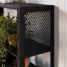 Aparador 2 Prateleiras Estilo Industrial Telado P1021 Preto