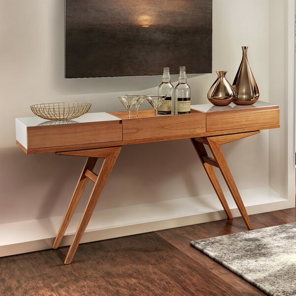 Aparador 3 Gavetas Realeza Espresso Móveis Cinamomo/off