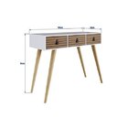 Aparador 3 Gavetas Ripado Brise Amber Genialflex Preto Frente