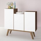 Aparador 3 Portas Br86  Branco/madeirado