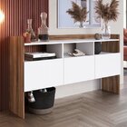 Aparador 3 Portas Sabor Sensações Yescasa Cores Neutras