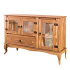 Aparador 3 Portas Vidro Madeira Maciça Rústico D125 Shop Jm