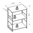 Aparador 3 Prateleiras 68cm Em Aço Industrial Fabrick Caemmun