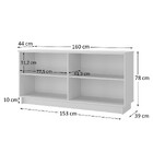 Aparador 4 Portas 2 Prateleiras Branco - Foscarini