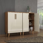 Aparador 4 Portas Apolo Cinamomo/off White - Moville