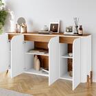 Aparador 4 Portas De Bater Minnesota Branco/cedro