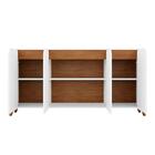 Aparador 4 Portas De Bater Minnesota Branco/cedro