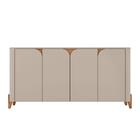 Aparador 4 Portas De Bater Minnesota Off White/cedro