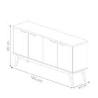 Aparador 4p Paul Branco/cumarú